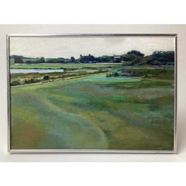 Late 20th Century American Impressionist Landscape Oil Painting by Midge Stires For Sale - Image 10 of 10