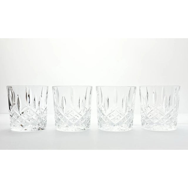 Waterford (Marquis) “Markham” 4 Crystal Double Old Fashioned Glasses 3 3/4” 10oz Good condition. No chips, cracks, or...