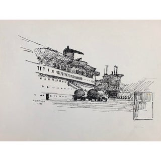 1985 Acapulco Mexico Drawing by Hayward Cirker For Sale