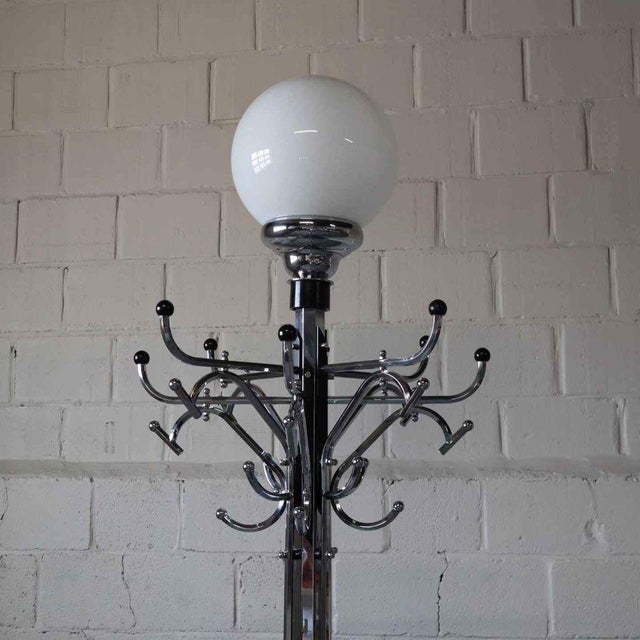 Metal Large Art Deco Coat Rack/Floor Lamp, 1920s For Sale - Image 7 of 13