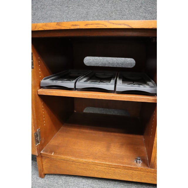 Stickley Mission Oak 62" Tv Media Console Cabinet For Sale - Image 16 of 18