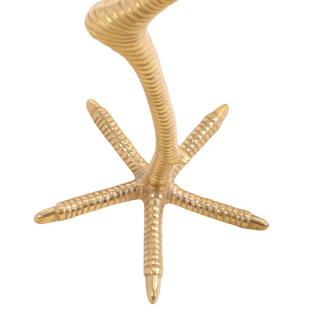 1990s 1990s Surreal Brass Bird Leg Drinks Table, in the Manner of Meret Oppenheim. For Sale - Image 5 of 5