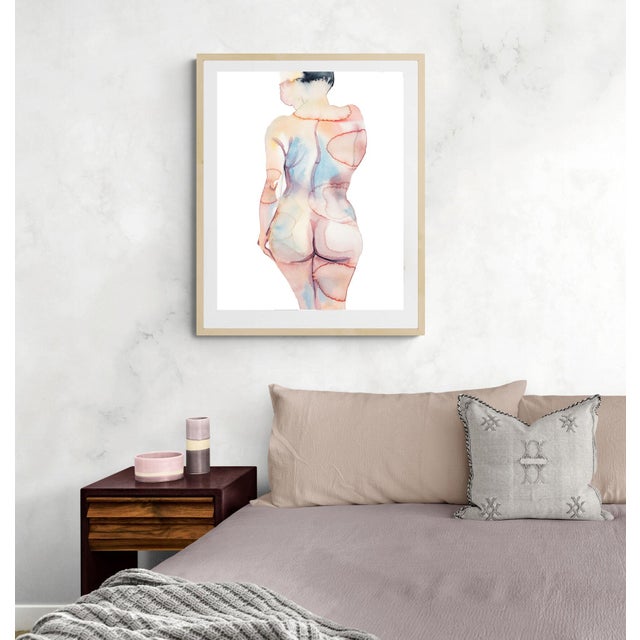 "Nude No. 122" Contemporary Original Nude Figure Watercolor Painting by Elizabeth Becker For Sale - Image 4 of 4