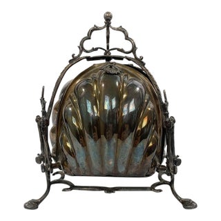 Silver Plate Sheffield Triple Bun Warmer For Sale