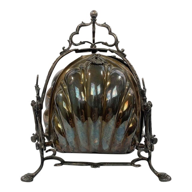 Silver Plate Sheffield Triple Bun Warmer For Sale