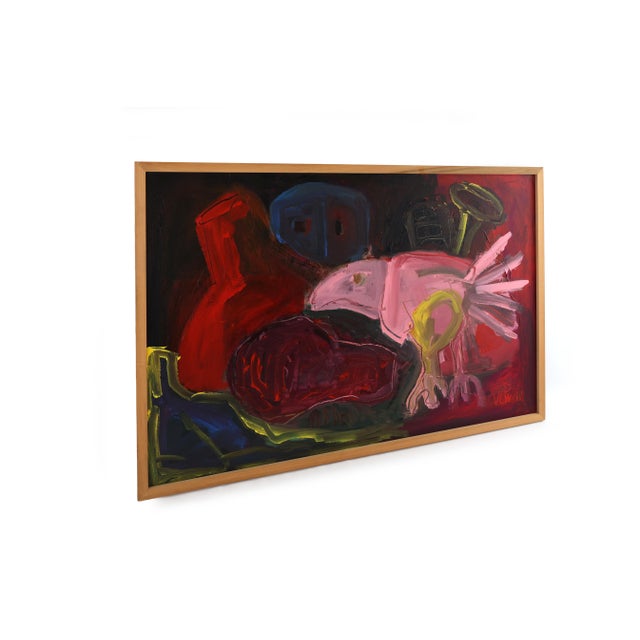 "Fowl Play" was painted by the Rev. Dr. Virginia Cohn Parkum, exact date unknown. Acrylic on Canvas. Original painting....