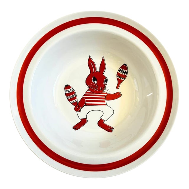 Mid 20th Century Scandinavian Arabia Finland "Sirkus" Child's Bowl, Designed by Raija Uosikkinen For Sale