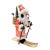 Christian Ulbricht German Santa Nutcracker on Skis - Erzgebirge Hand Carved Wooden Smoker - Vintage Alpine Holiday Decor For Sale