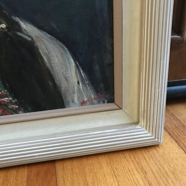 Mid Century Portrait of Native American Maiden For Sale - Image 4 of 9