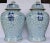 These are a pair of contemporary large blue & white Chinese porcelain temple / ginger jars. These large Baluster vase has...