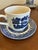 Late 20th Century Vintage Churchill England Blue & White Transferware Cups and Saucers – Set of 4 For Sale - Image 5 of 12