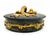 Mid 20th Century Vintage Italian Black & Gold Gilt Ceramic Lidded Box – Grapevine Motif – Hollywood Regency / Italian Traditional For Sale - Image 5 of 13