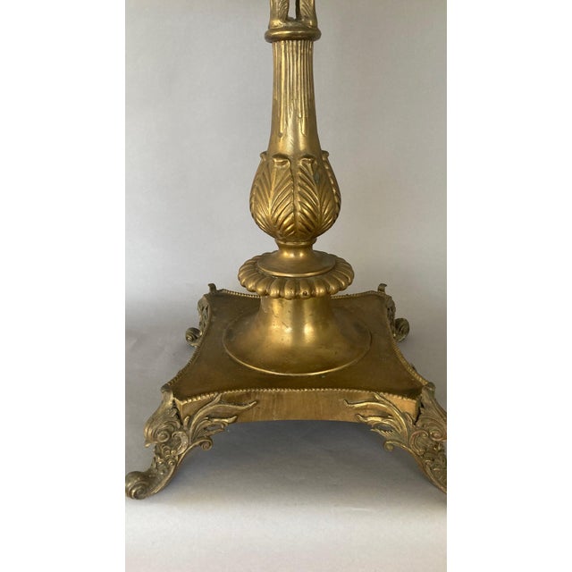 Vintage Solid Brass & Wood, Banded Accent, Occasional Table or Gueridon For Sale - Image 4 of 12