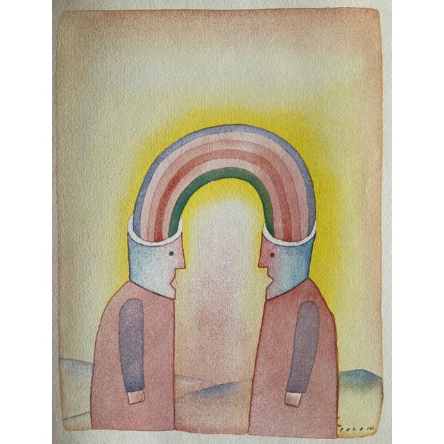Jean-Michel Folon, L'arc en ciel, Etching For Sale