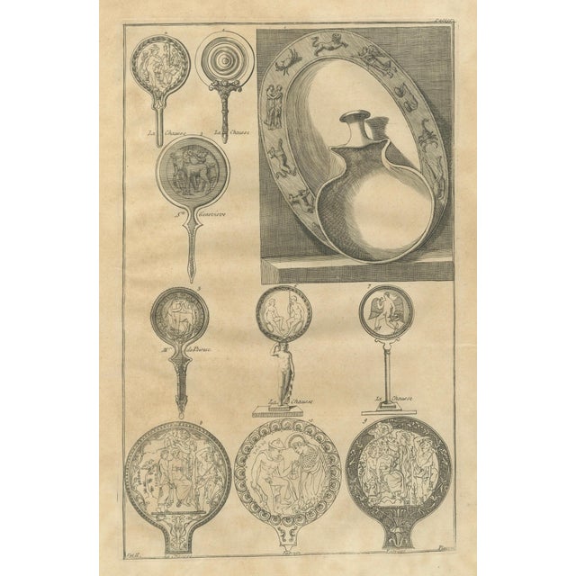 Bernard de Montfaucon, Roman Antiquities and Classical Bronze Objects, 1721, Paper Engraving, Set of 2 For Sale - Image 6 of 13
