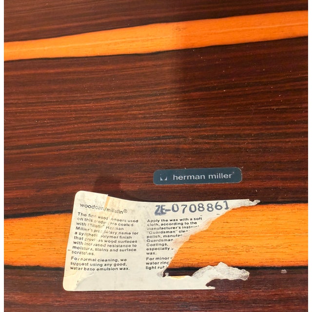 1970s 84 Inch Real Rosewood Table by Eames for Herman Miller For Sale - Image 12 of 14