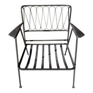 Mid-Century Modern Iron "Ribbon" Arm Chair Designed by Maurizio Tempestini for John Salterini, Attributed For Sale