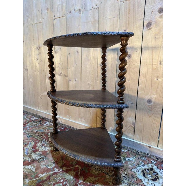 Small Corner Shelf in Walnut For Sale - Image 6 of 7