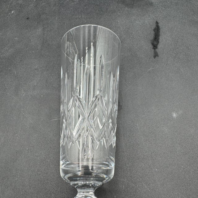 Traditional Vintage Baldmore by Galway Champagne Flutes 8 3/8" Cut Crystal Set/4 For Sale - Image 3 of 6
