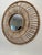 Late 20th Century Large Coastal Rattan Round Wall Mirror For Sale - Image 5 of 12