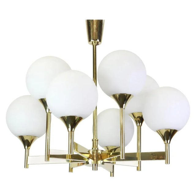Metal Large Sputnik Chandelier from Kaiser, Germany, 1970s For Sale - Image 7 of 7