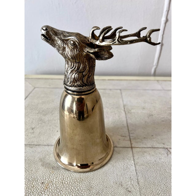 Gucci Italy Silver Plate Stirrup Cup with Elk Head For Sale - Image 11 of 13