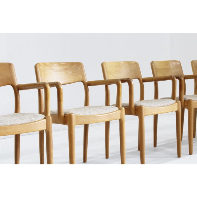 Wood Vintage Dining Room Chairs by Juul Kristensen, 1960s, Set of 5 For Sale - Image 7 of 8