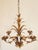 Mid 20th Century Hollywood Regency Style Gilt Metal Chandelier For Sale - Image 4 of 12