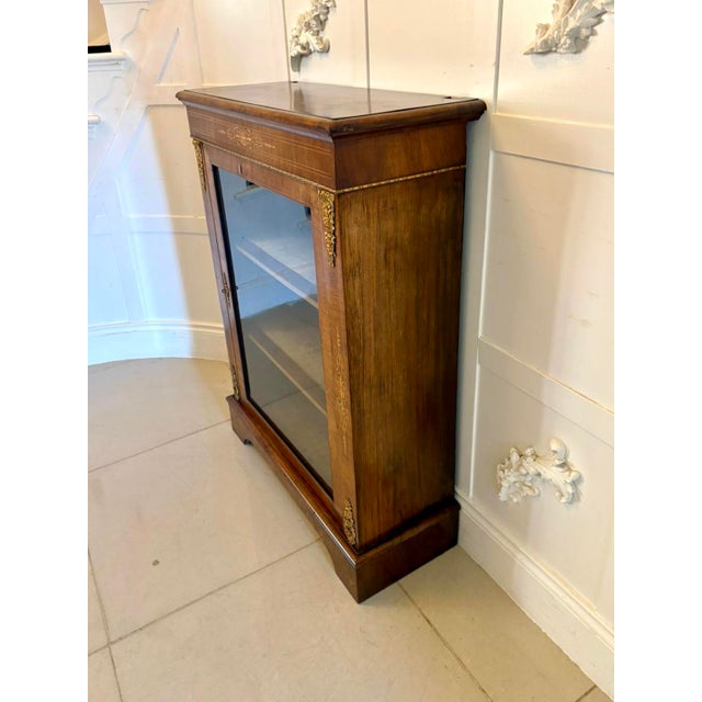Wood Antique Victorian Walnut Pier Cabinet with Ormolu Mounts, 1860s For Sale - Image 7 of 9