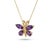 Amethyst Butterfly Gemstone Pendant - Dainty Animal Style Jewelry for Her For Sale - Image 4 of 5