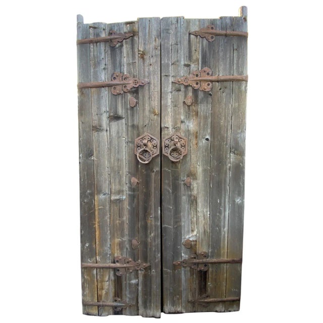 Old Mongolian Wood Door / Gate For Sale In Los Angeles - Image 6 of 6