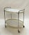 1950s Mid-Century Italian Oval White Plastic and Metal Chrome Bar Cart, 1950s For Sale - Image 5 of 15