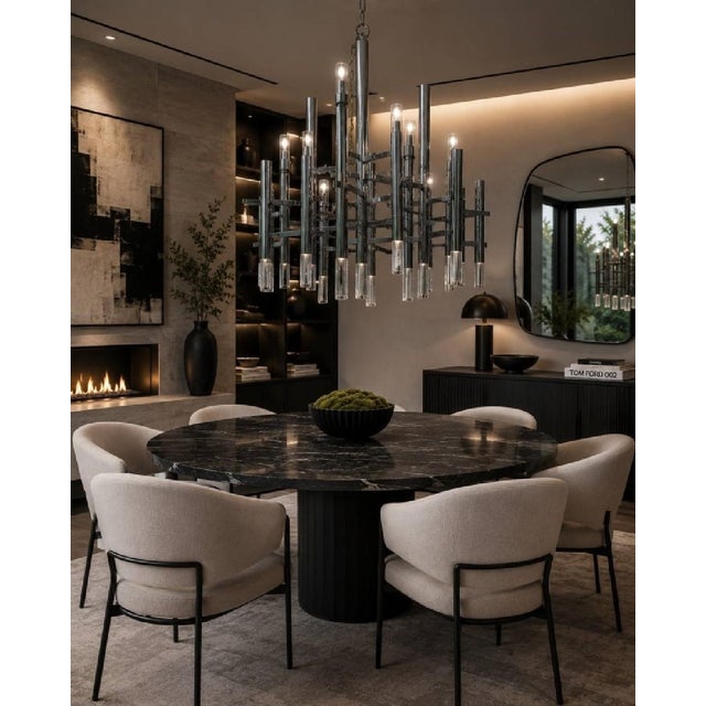 1960's Gaetano Sciolari Mid-Century Modern Chandelier 27" For Sale In Miami - Image 6 of 6