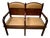 Art Deco 2-Seater Bench in Mahogany, 20th Century For Sale