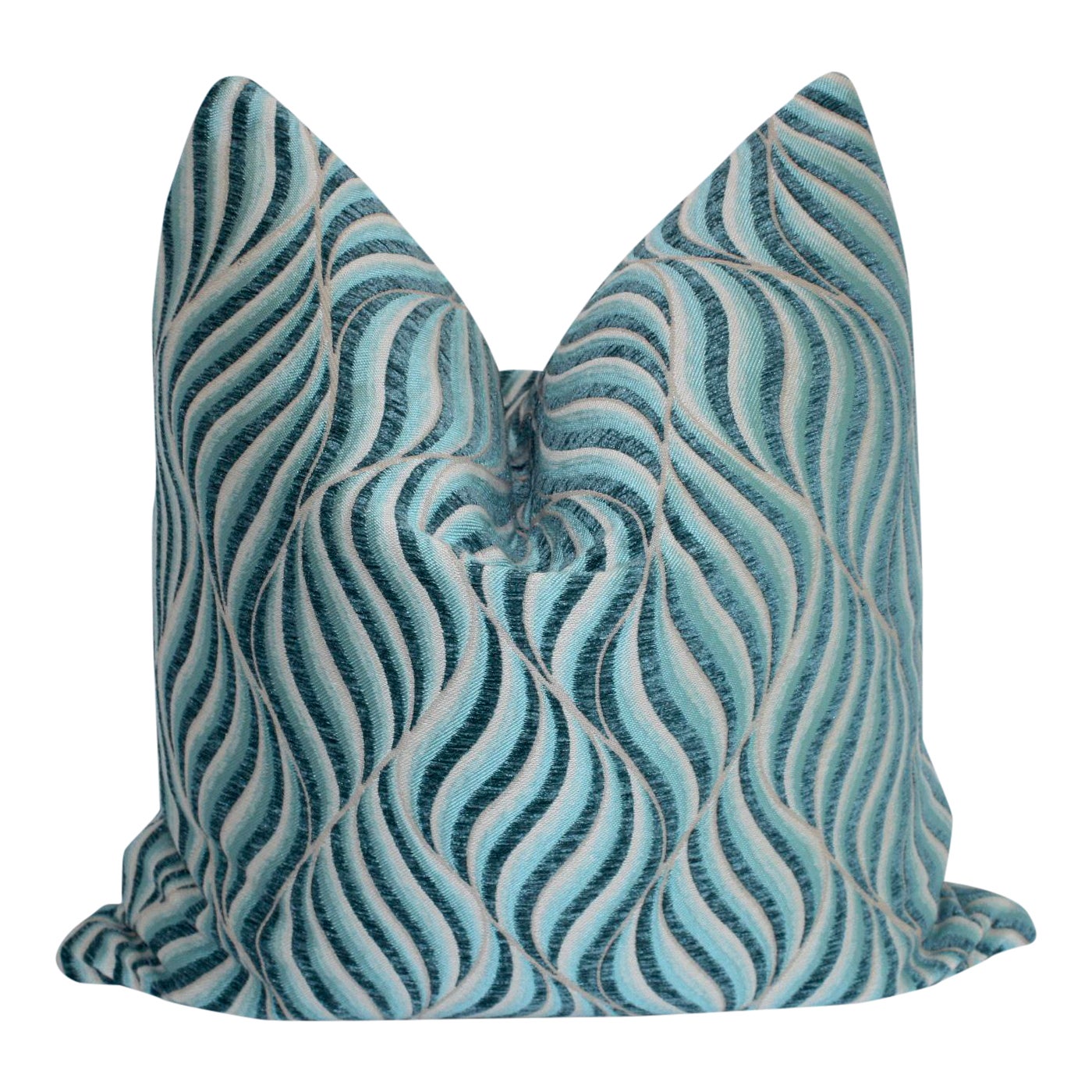 Custom Blue Swirl Pillow Cover Chairish
