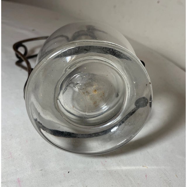 Antique 1800's Handmade Bronze Hand Blown Glass Wine Claret Decanter Egypt Snake For Sale - Image 12 of 12