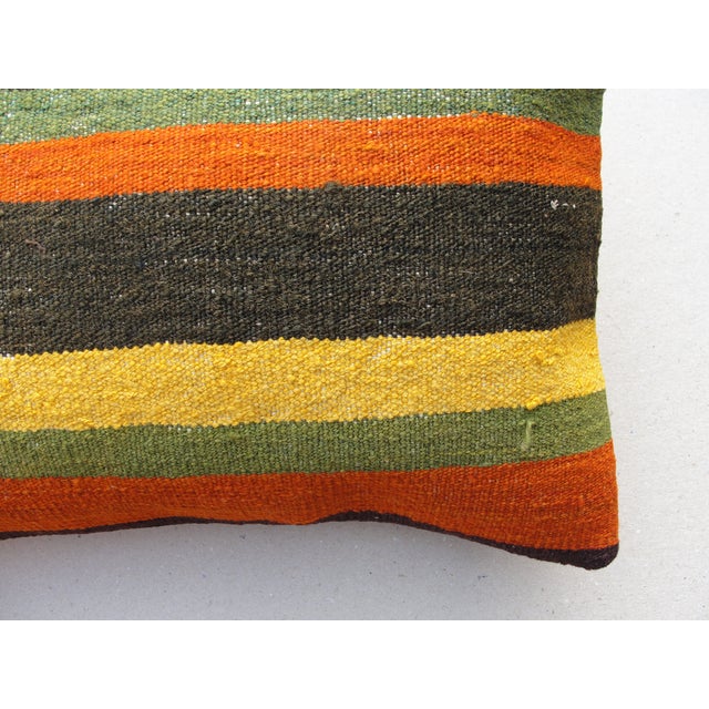 Yellow Kilim Rug Pillow Cover For Sale - Image 8 of 11