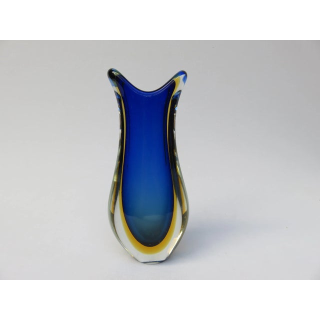 Blue Italian Murano Glass Vases from Murano, 1960s, Set of 2 For Sale - Image 8 of 17
