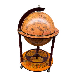Vintage Globe-Shaped Bar Cabinet, 1980s For Sale