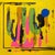 This mixed media artwork bursts with vibrant yellows, punctuated by bold strokes of pink, green, and deep blue. The...