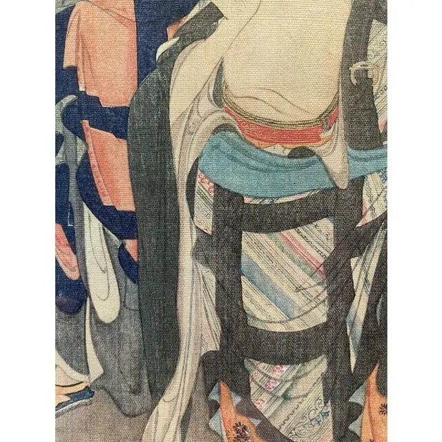Wood Antique Japanese Buddhist Framed Collotype Prints- a Set of 3 For Sale - Image 7 of 13