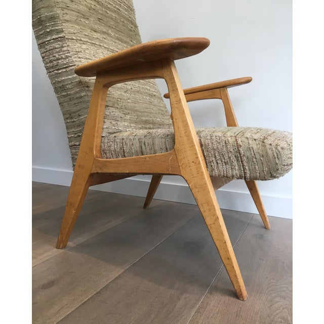 Mid-Century Modern Vintage Armchairs, French, circa 1970 - a Pair For Sale - Image 3 of 12