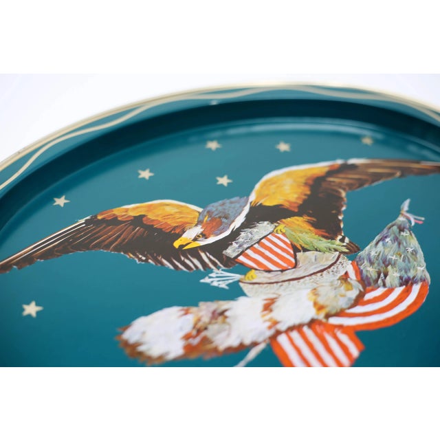 American Vintage Federal Bald Eagle Aluminum Trays - Set of 12 For Sale - Image 3 of 12