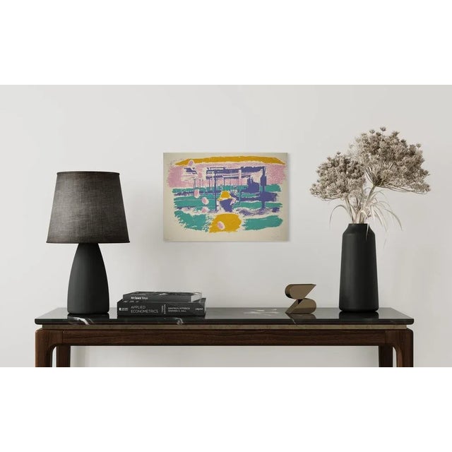 This artwork includes a certificate of authenticity and is hand-signed by the artist. It is a screen-printing on Alfa...