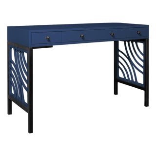 Swirl Writing Desk - Navy For Sale