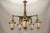 Art Deco Bronze and Frosted White Glass Five-Light Chandelier, France, 1925 For Sale - Image 10 of 18