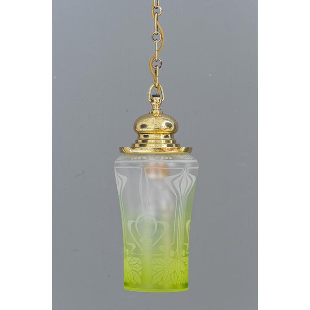 Art Deco Pendant with Original Antique Glass, Vienna, 1920s For Sale - Image 16 of 16
