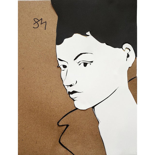 2020s "Fashionable" Contemporary Original Collage With Frame For Sale - Image 5 of 5