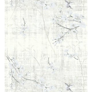 Nicolette Mayer through The House of Scalamandre Blossom Fantasia Wallcovering, Ivory For Sale