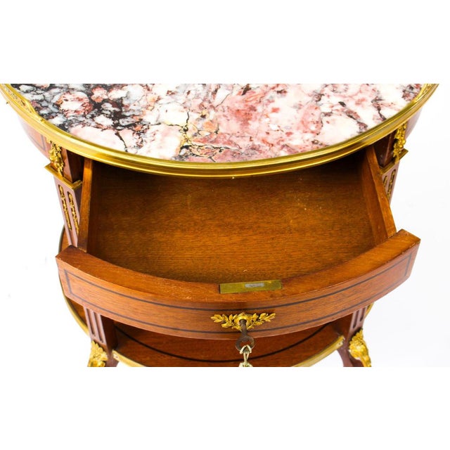 19th Century French Louis Revival Marble & Ormolu Occasional Table For Sale - Image 10 of 15